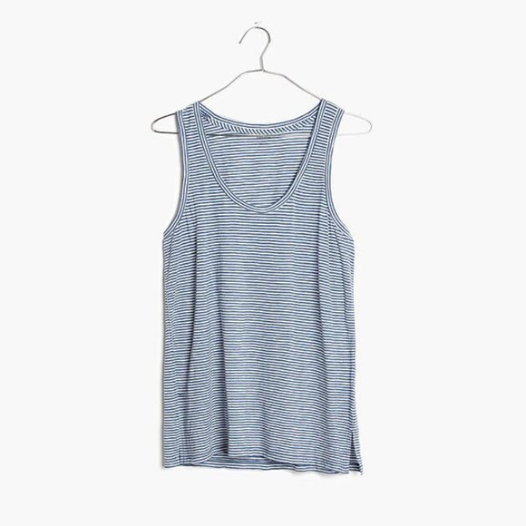 Madewell Tops - Madewell Whisper Cotton Scoop Tank Top in Stripe